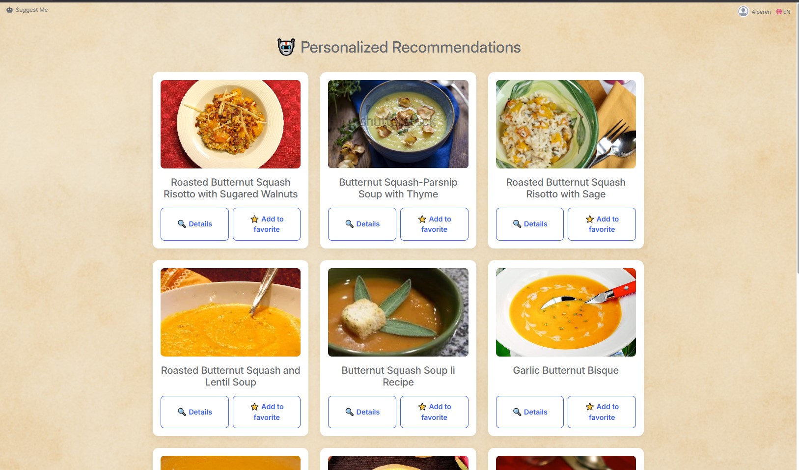 AIFR - AI Destekli Yemek Öneri Platformu